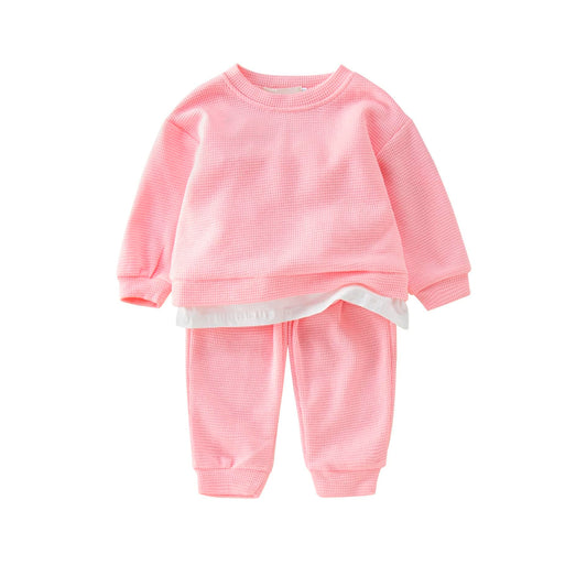 Conjunto Suéter/Jogger tejido Rosa / 73 (6-9m aprox)