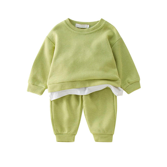 Conjunto Suéter/Jogger tejido Verde / 73 (6-9m aprox)