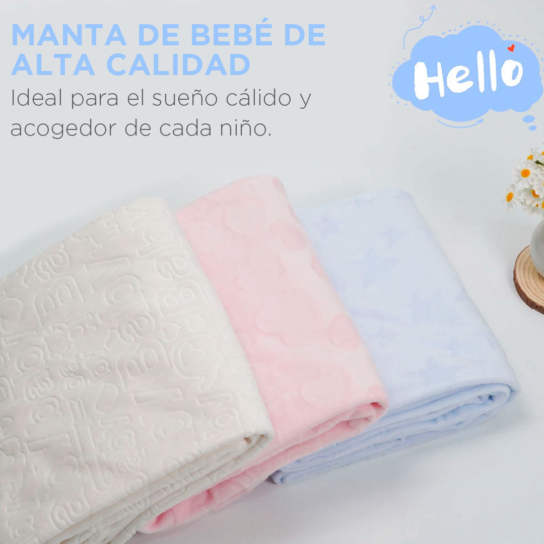 Cobija con diseño en relieve para bebés, manta suave de colores, ligera, cómoda y cálida para recién nacido