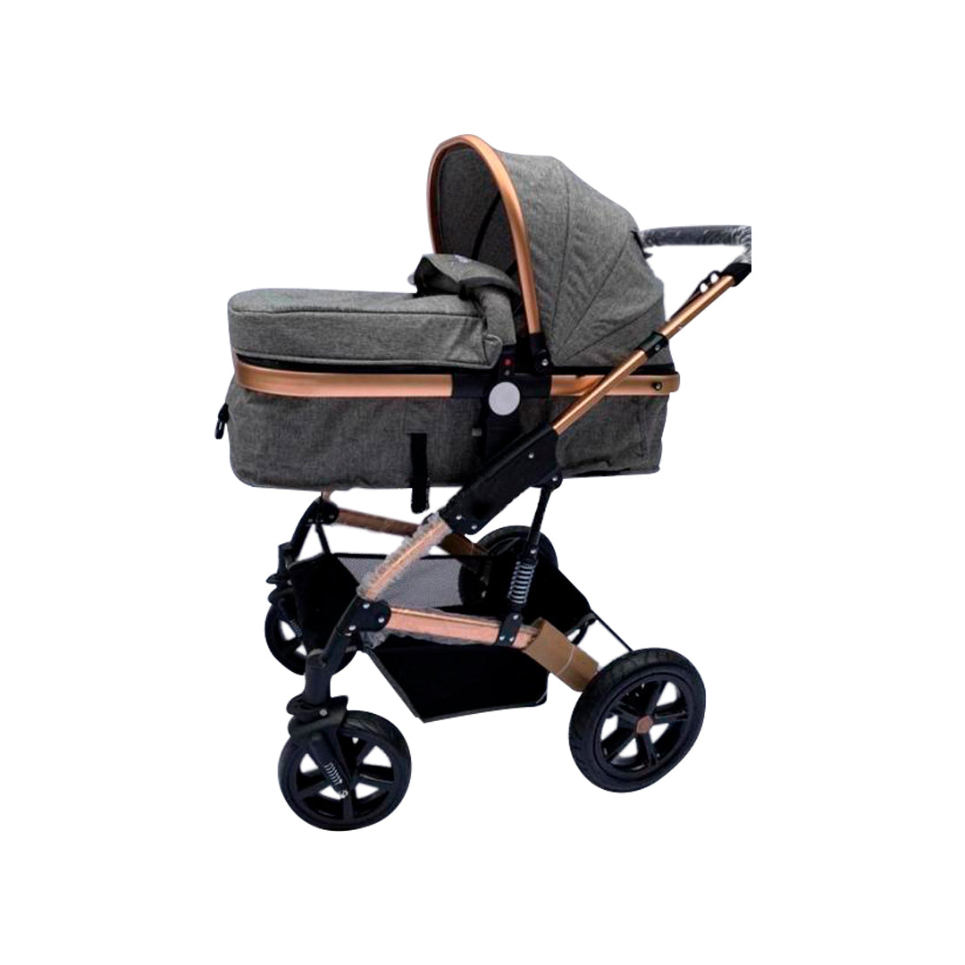 Coche estilo moisés 2 en 1, ajustable a paseador, con cubrepiés, amplia canasta inferior de almacenamiento y portavasos para el tetero  - Maxibaby