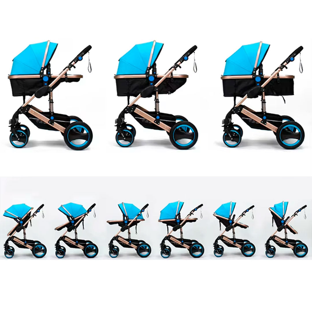 Coche 2 en 1 estilo moisés para bebés, coche con cuna moisés y adaptable a paseador, con sistema de plegado compacto y liviano - Belecoo