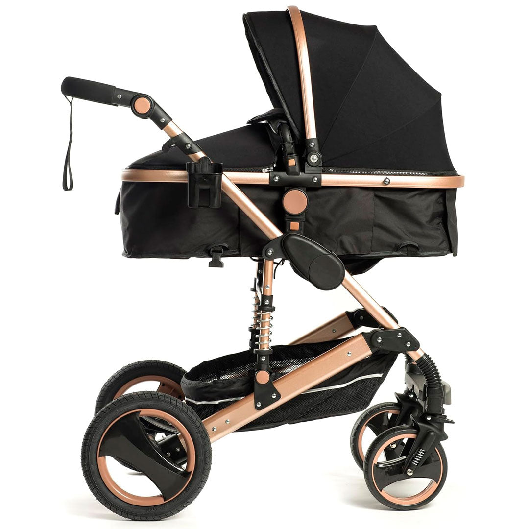 Coche 2 en 1 estilo moisés para bebés, coche con cuna moisés y adaptable a paseador, con sistema de plegado compacto y liviano - Belecoo