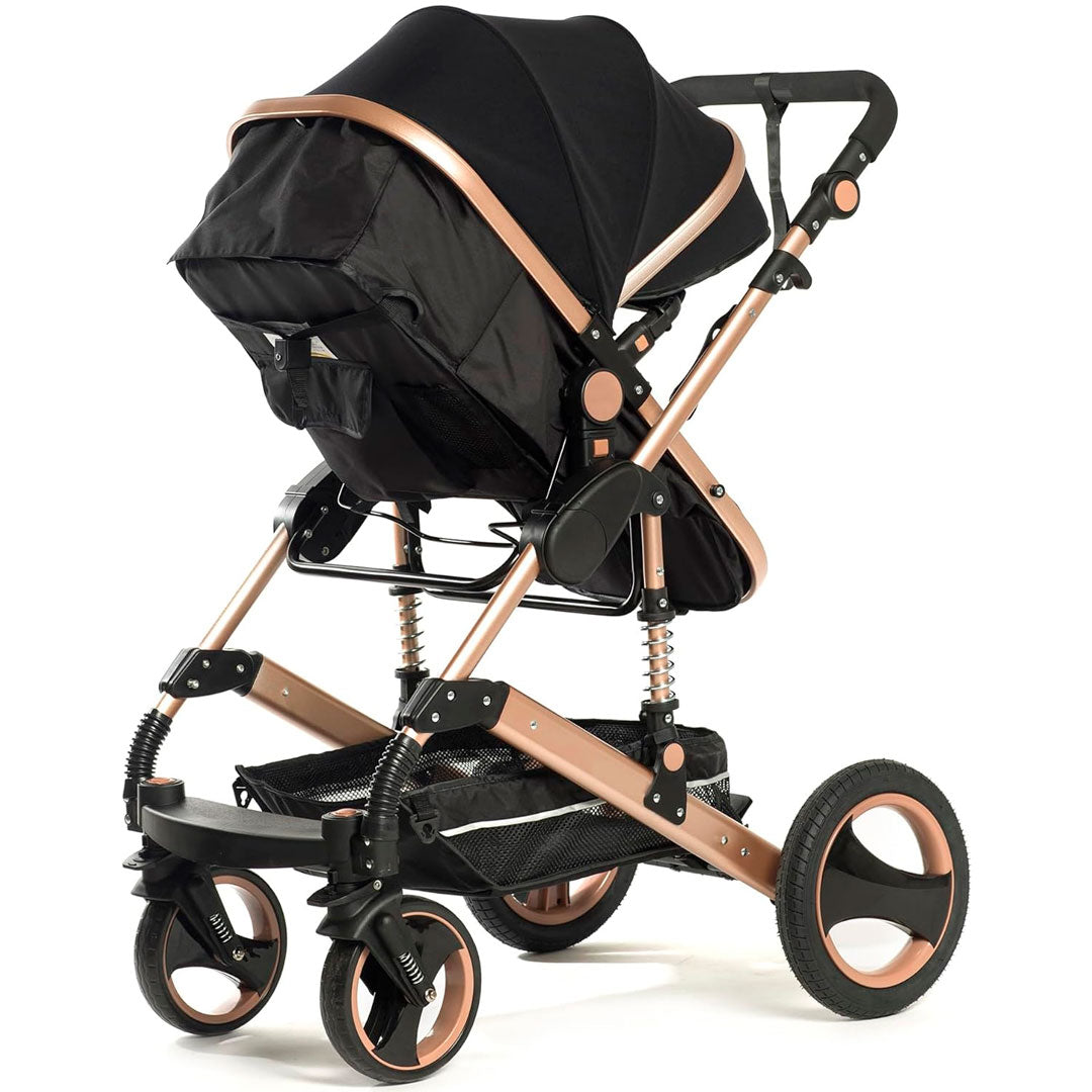 Coche 2 en 1 estilo moisés para bebés, coche con cuna moisés y adaptable a paseador, con sistema de plegado compacto y liviano - Belecoo