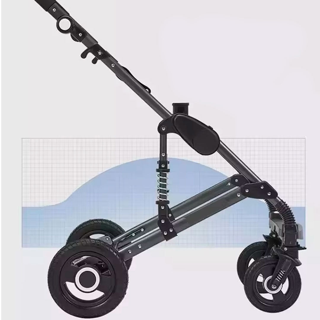 Coche 2 en 1 estilo moisés para bebés, coche con cuna moisés y adaptable a paseador, con sistema de plegado compacto y liviano - Belecoo