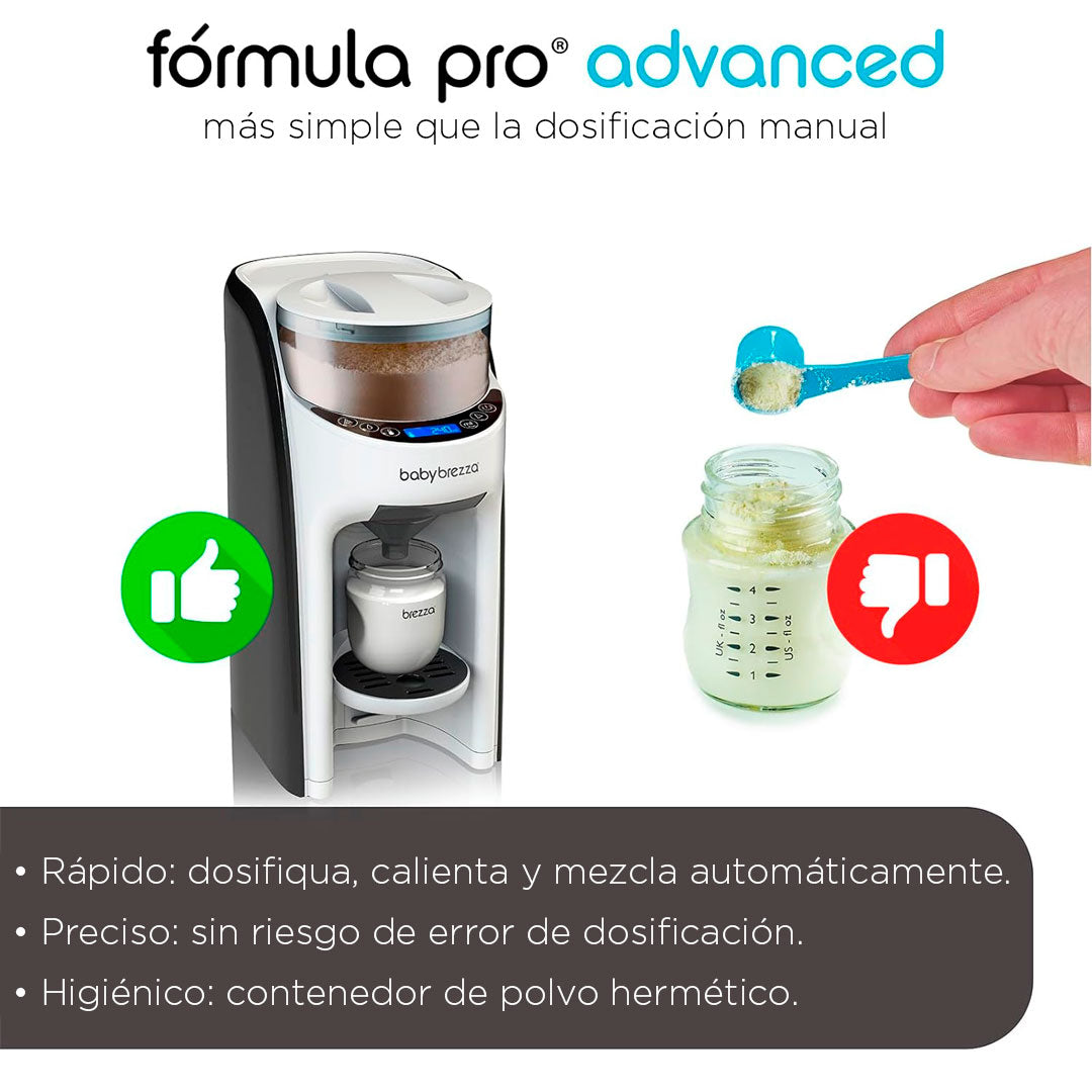 Dispensador Pro Advanced automático de fórmula, preparador automático de biberones instantáneo, dosifica y mezcla agua caliente y leche en polvo con solo presionar un botón - Baby Brezza