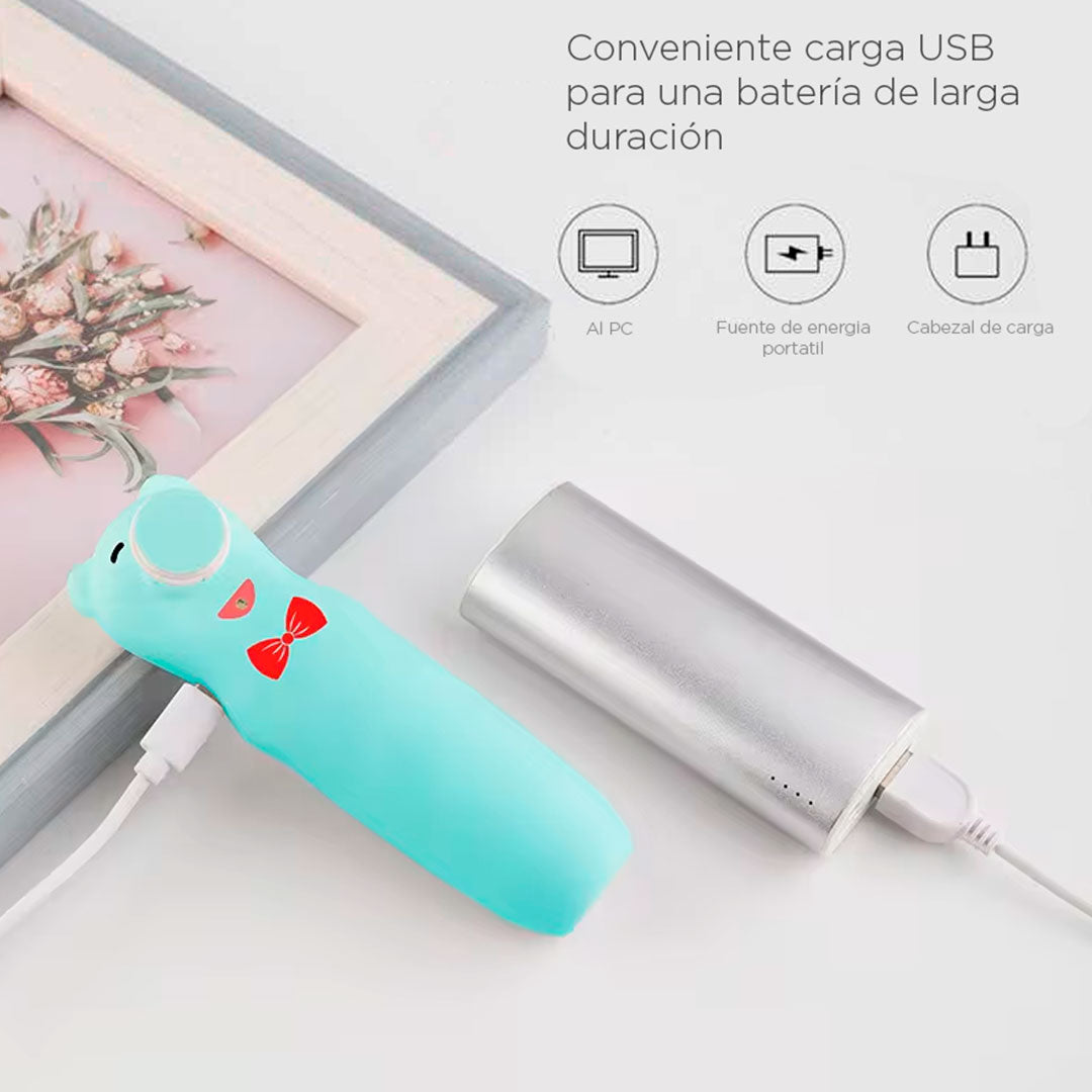 Lima eléctrica de uñas para bebé, recargable con 8 cabezales intercambiables