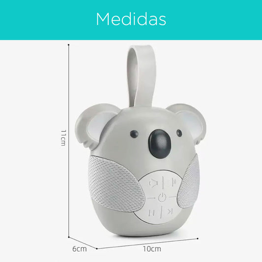 Maquina de ruido blanco Koala, recargable y portátil, con diversos sonidos para calmar las noches del bebé, ideal para colgar o colocar en superficie plana