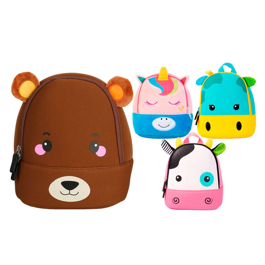 Morral con diseño de Animalitos, mochila infantil de materiales cómodos y suaves, con diseños coloridos