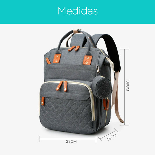 Pañalera morral premium para bebés, multifuncional y con monedero