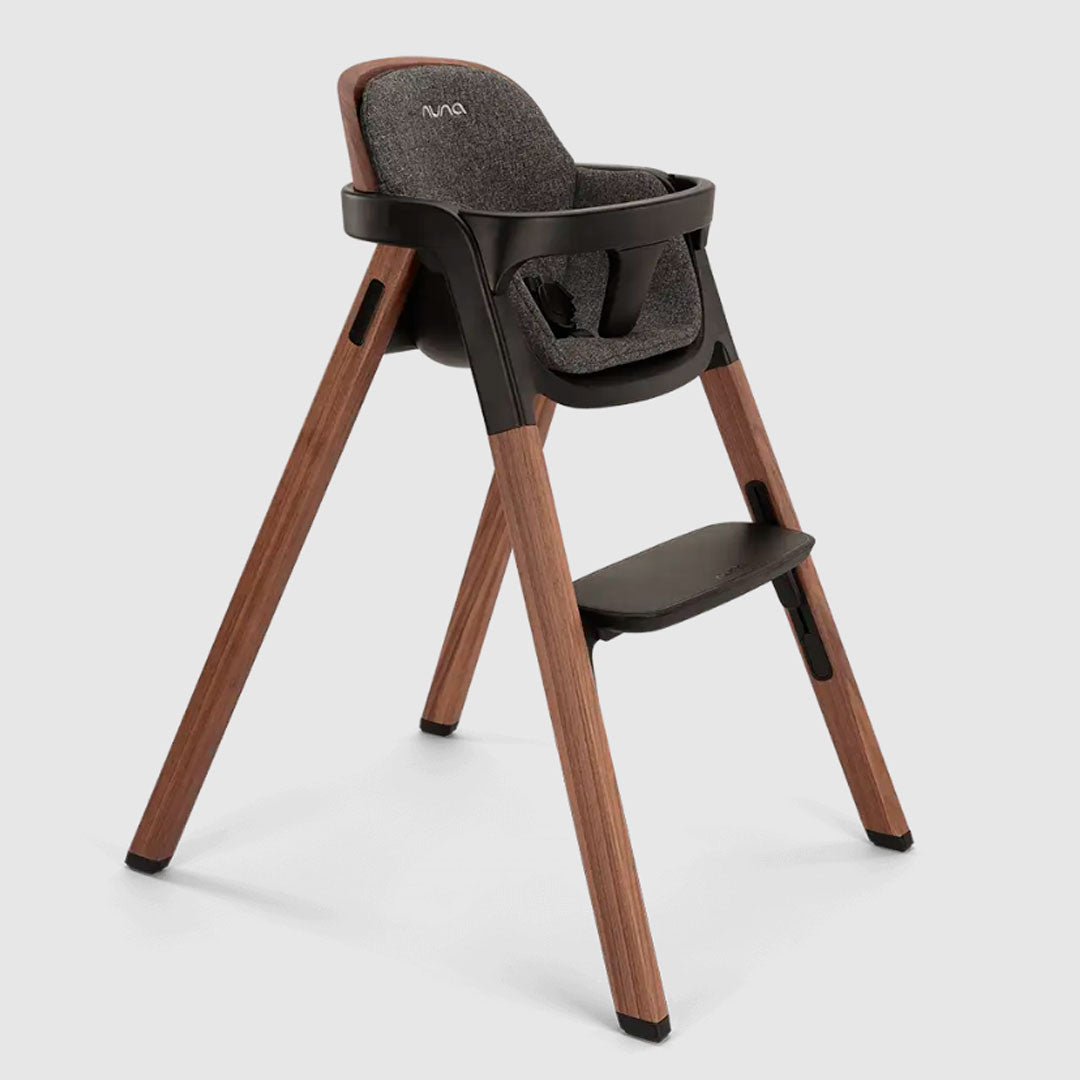 Silla comedor alta de lujo con diseño holandés, diseñada para usarse hasta aproximadamente los 6 años, con reposapiés ajustable y cinturón con tres puntos de ajustes, elaborada con madera de alta calidad - Nuna