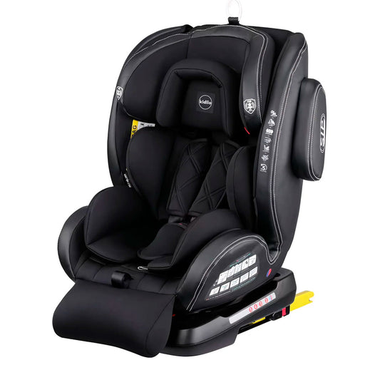 Silla para carro 360° para bebé de 0-38 kg Isofix, con sistema de giro completo, reposacabezas regulable y sus múltiples inclinaciones, sistema de Fijación Isofix para Grupo 0/1/2/3 (0-38 kg) – Kidilo