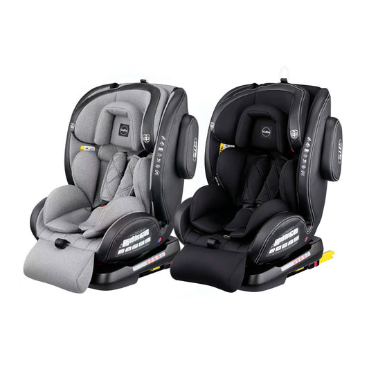 Silla para carro 360° para bebé de 0-38 kg Isofix, con sistema de giro completo, reposacabezas regulable y sus múltiples inclinaciones, sistema de Fijación Isofix para Grupo 0/1/2/3 (0-38 kg) – Kidilo