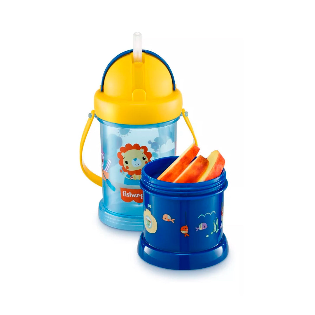 Vaso pitillo PlayFul con PortaSnack y agarradera Fisher Price