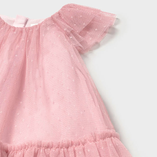 Vestido con bolero color rosa para bebé, hecho en tela ligera y transpirable, 100% hecha en algodón antialérgico, ideal para cualquier ocasión - Mayoral