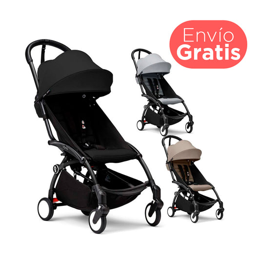 Coche paseador YoYo3 BabyZen 6 M +, paseador con plegado tipo maleta, versátil, ultra compacto y súper resistente, plegado a equipaje de mano y respaldo reclinable multiposición - YoYo3