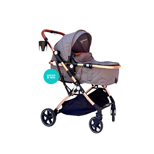 Coche Moisés 2 en 1 Small, fácil plegado, liviano y con cubre pies, para bebés recién nacidos - Maxibaby